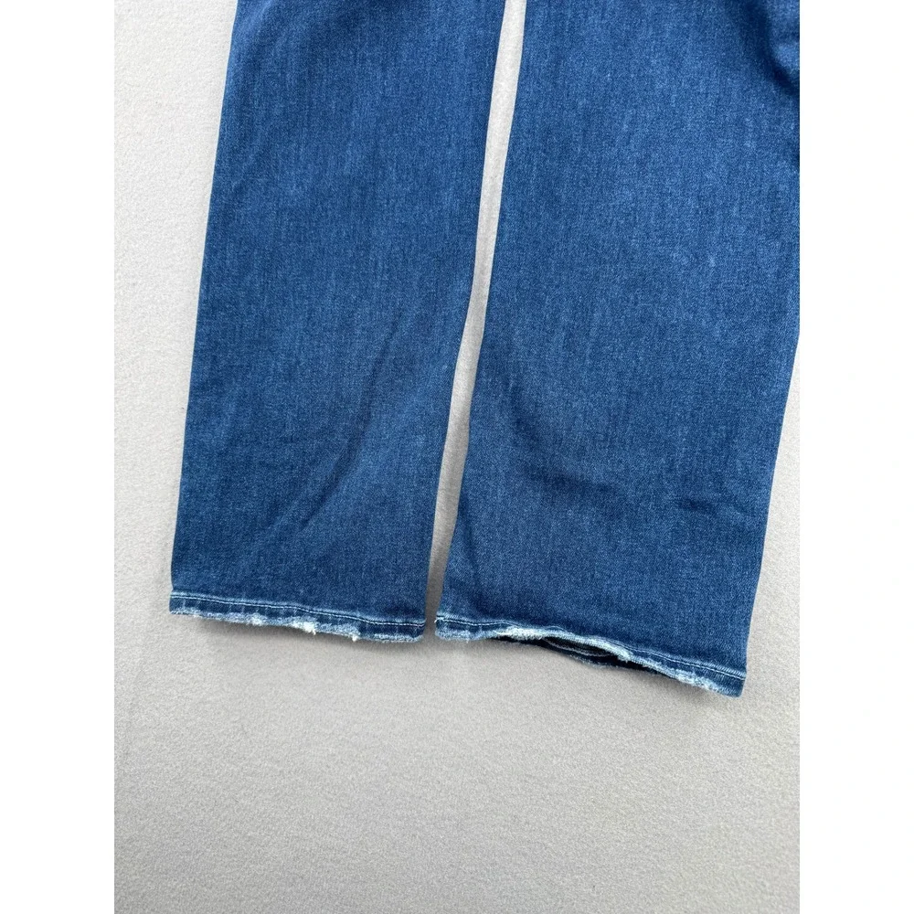 Paige Cindy High Rise Straight Leg Jeans Womens 28 (29x28) Blue Stretch Denim